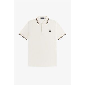 Fred Perry Mens Twin Tip Polo Shirt / Ecru